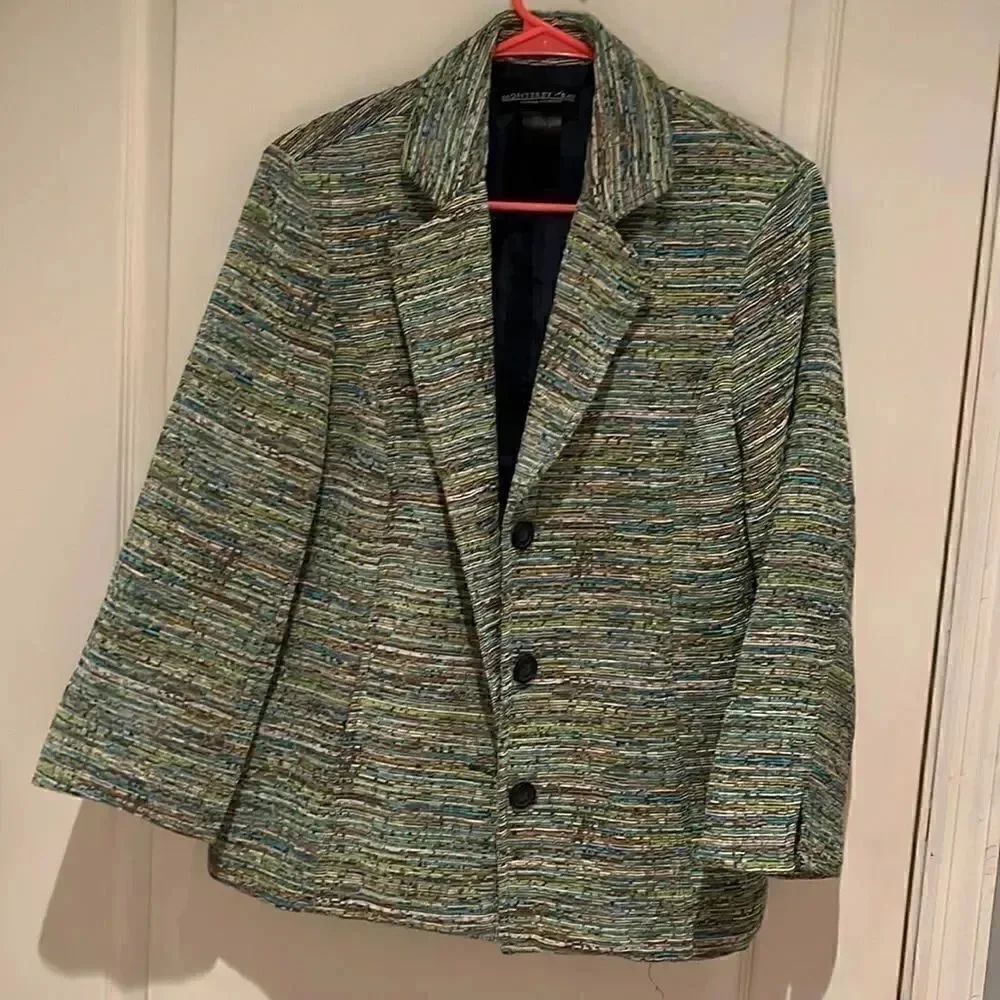 Monterey Bay super cool blue/green blazer Size 14